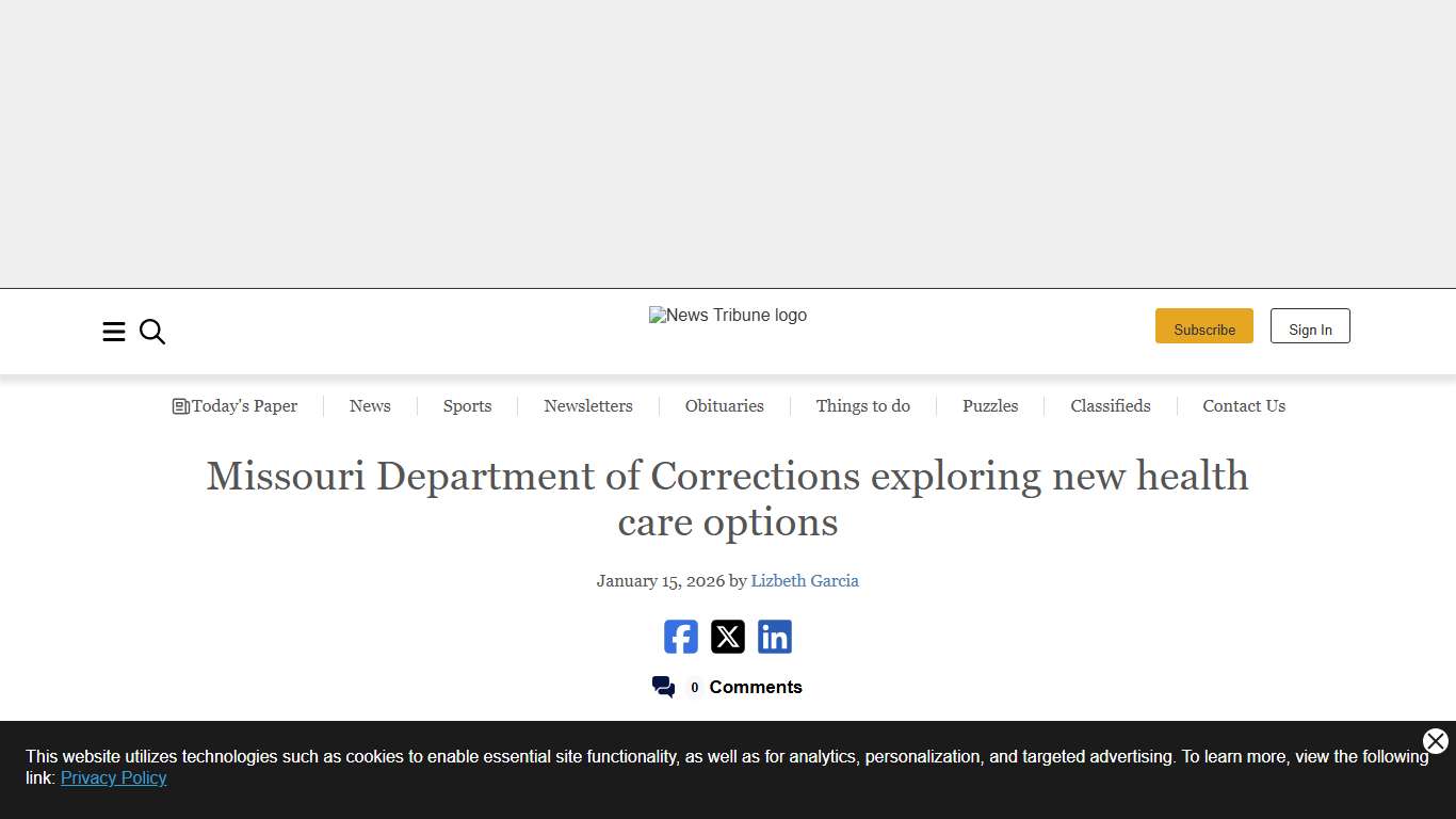 Missouri Department of Corrections exploring new health care options Jefferson City News Tribune